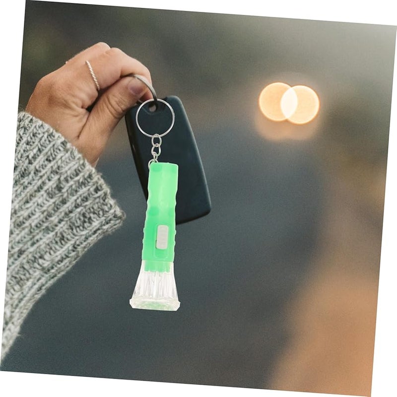 Veemoon 10 Pack Mini Plastic Keychain Flashlight LED Torch For Camping Hiking Emergency Mixed Colors - Image 3