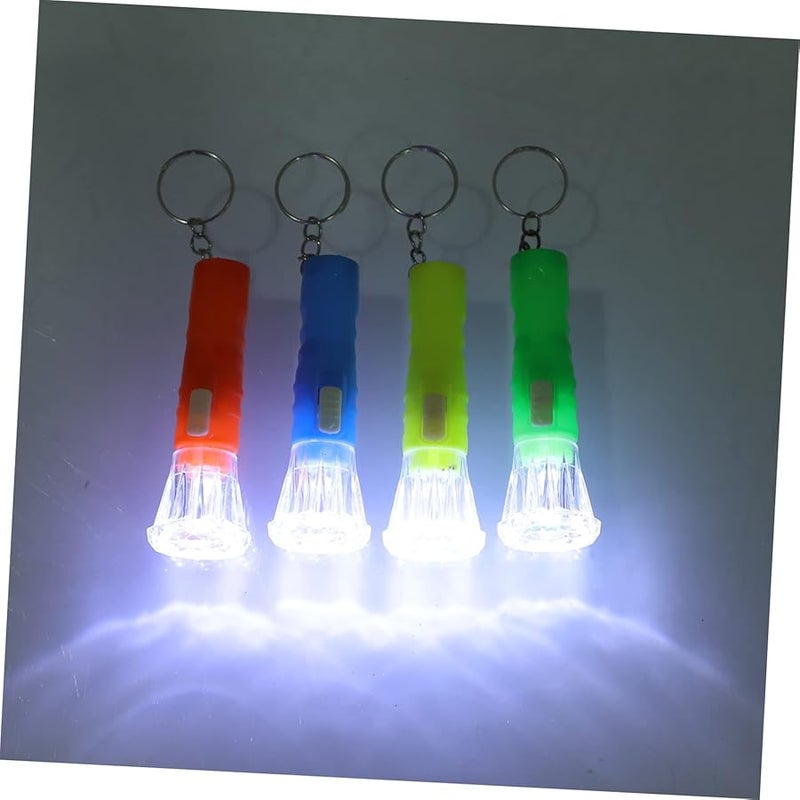 Veemoon 10 Pack Mini Plastic Keychain Flashlight LED Torch For Camping Hiking Emergency Mixed Colors - Image 4