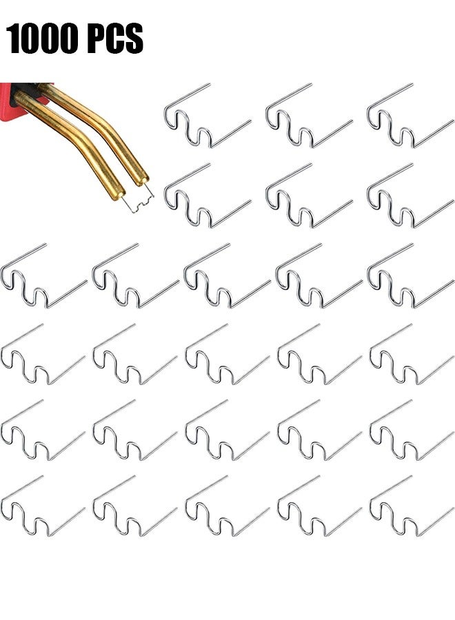 1000 Pieces Hot Staples Welding Rods Bumper Repair Welding Wire for Repair Machine Car Bumpers Dashboards Lamp Holders Plastics Rings Daily Plastics Supplies 0.8 0.6 mm (Wave Shape) - Image 1