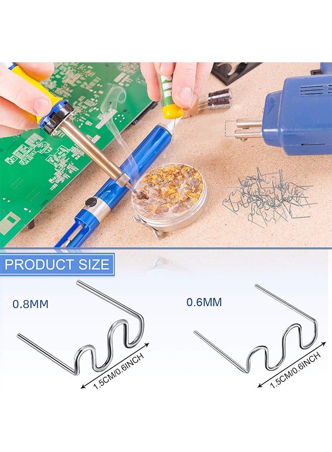 1000 Pieces Hot Staples Welding Rods Bumper Repair Welding Wire for Repair Machine Car Bumpers Dashboards Lamp Holders Plastics Rings Daily Plastics Supplies 0.8 0.6 mm (Wave Shape) - Image 3