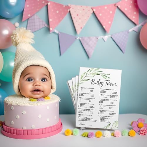 AllNeedz Baby Shower Game Cards (Baby Trivia) for Themed Events | Baby Shower Placards (Cardstock) Card Game Kit (Set of 15pcs) - Image 2