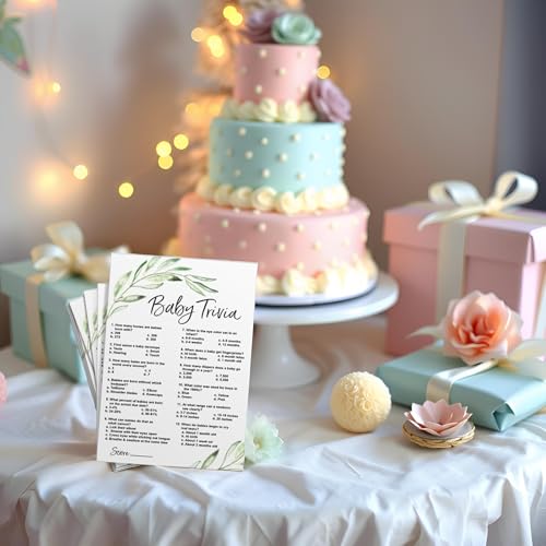 AllNeedz Baby Shower Game Cards (Baby Trivia) for Themed Events | Baby Shower Placards (Cardstock) Card Game Kit (Set of 15pcs) - Image 4