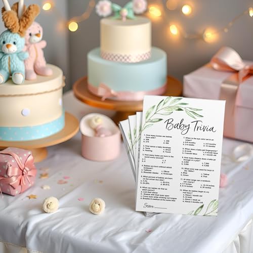 AllNeedz Baby Shower Game Cards (Baby Trivia) for Themed Events | Baby Shower Placards (Cardstock) Card Game Kit (Set of 15pcs) - Image 3