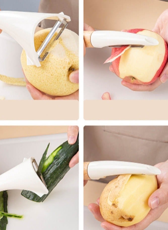 بالمعنى 2 الفولاذ المقاوم للصدأ مقشرة ، مقشرة الخضار والفواكه والبطاطا المنزلية - Image 4