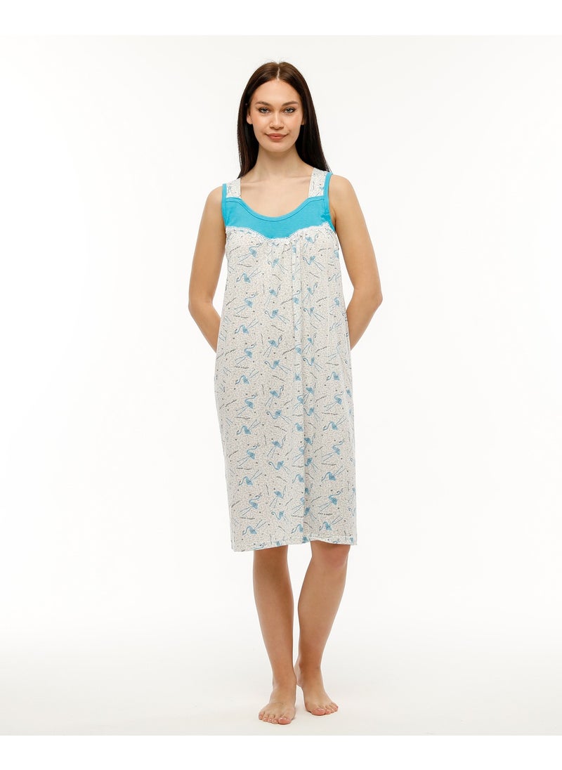 Seva Thick Strap Cotton Combed Fabric Comfortable Fit Nightgown  - Image 1