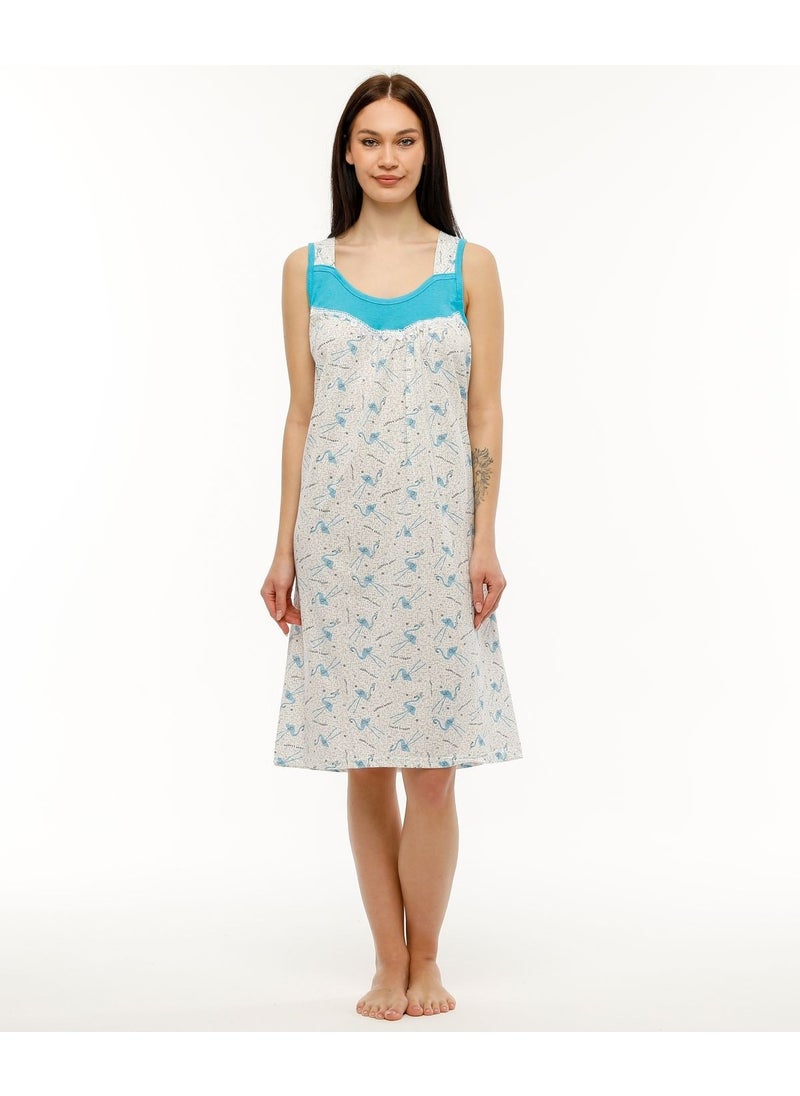 Seva Thick Strap Cotton Combed Fabric Comfortable Fit Nightgown  - Image 2