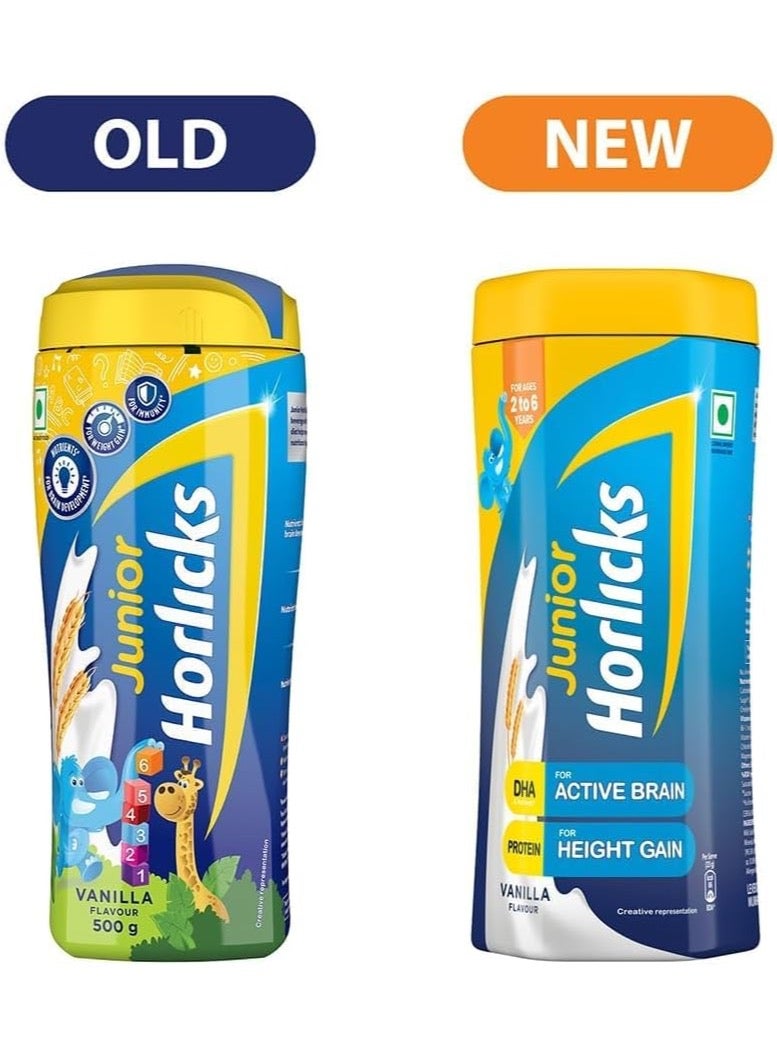 Horlicks Junior VANILLA FLAVOUR FROM AGES 2 to 6 YEARS 500 g - Image 4