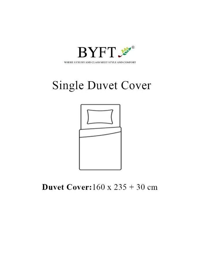 BYFT Tulip (Sea Green) Single Size Duvet Cover (165 x 245 + 30 Cm-Set of 1 Pc) 100% Cotton, Soft and Luxurious Hotel Quality Bed linen-300 TC  - Image 5