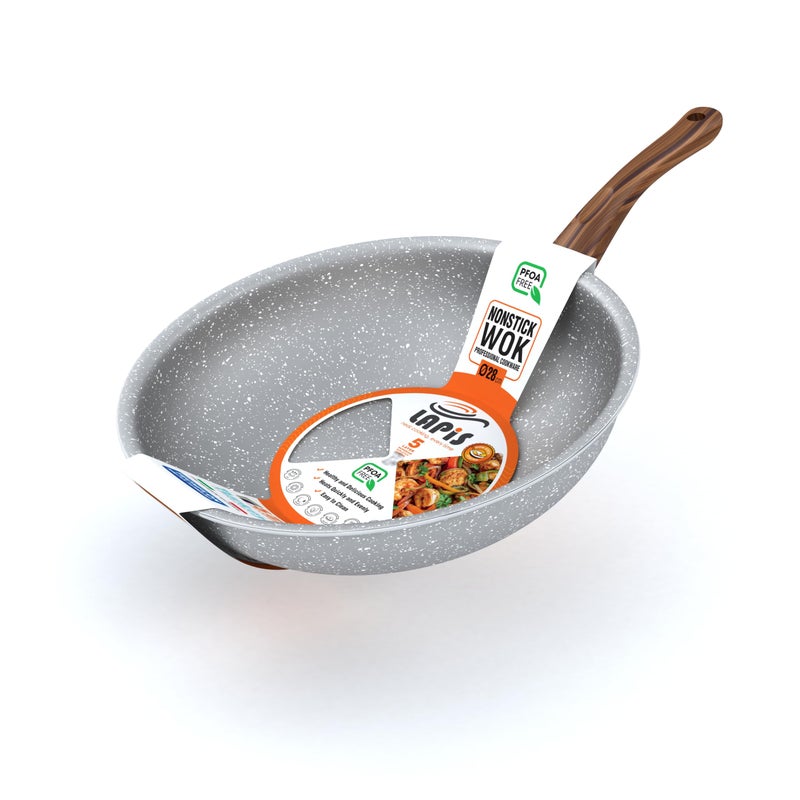 LAPIS Granite Wok Size 28 cm Grey - Image 1