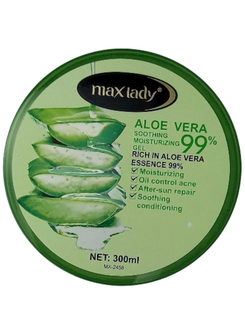 MAXLADY Aloe Vera Soothing Moisturizing Gel with 99%  300ml. - Image 1