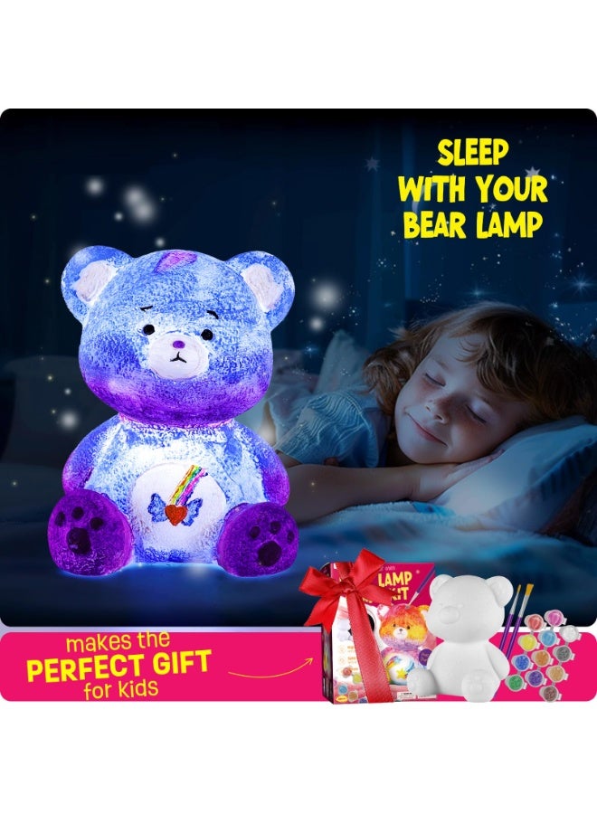 ONE TO FOUR Bear Lamp Kit, Art Supplies Arts & Crafts Kit, Painting kit for Kids 6-12, Arts and Crafts for Kids Ages 8-12, Toys Girls Boy Birthday Gift Ages 3 4 5 6 7 8 9 10 11 12+ - Image 4