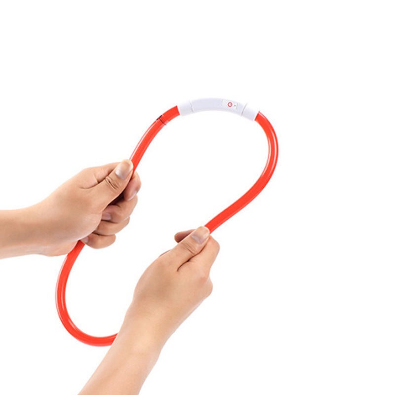 عضد الكلب LED قابل لإعادة الشحن عبر USB، قلادة ضوئية للكلب، عضد أمان للحيوانات الأليفة من نوع PVC للكلاب الكبيرة والمتوسطة والصغيرة - Image 3