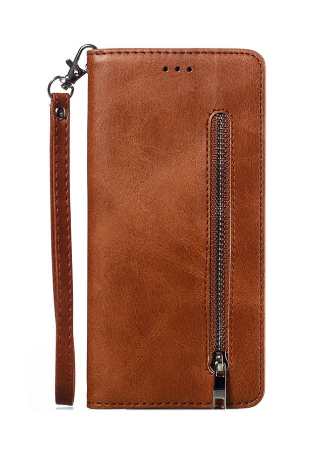 NIBEMINENT Protective Wallet Cards Case Cover For Apple iPhone X / XS Brown  - Image 1