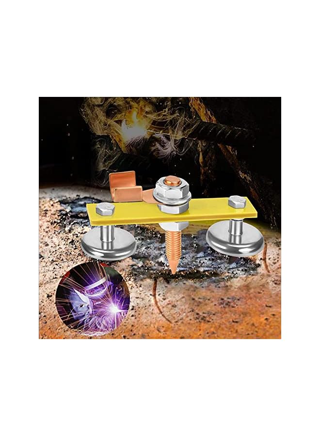 promass Upgrade Magnetic Welding Support Ground Clamp Tools, 2-Piece Twin Welding Magnet Head, Strong Magnetism Large Suction, Copper Tail Welder Stability Clamps - Image 4