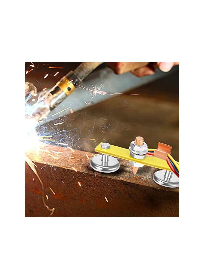 promass Upgrade Magnetic Welding Support Ground Clamp Tools, 2-Piece Twin Welding Magnet Head, Strong Magnetism Large Suction, Copper Tail Welder Stability Clamps - Image 2