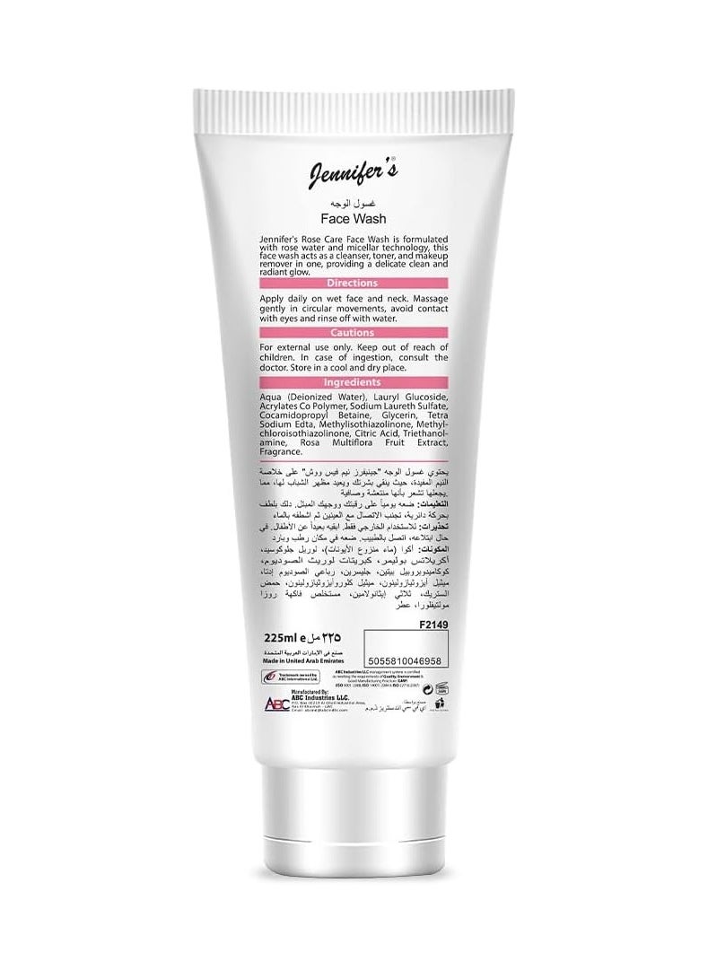 Jennifer's Jennifer's Face Wash Rose Care 225 ML - Infused with organic rose water  all skin type  - Image 5