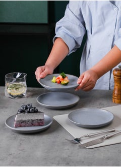 Shuer 4-Piece Safety Silicon Glaze Ceramic Dinnerware Sets 8 Inch  - Image 4