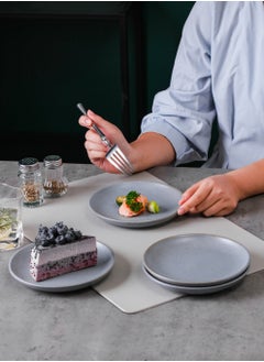 Shuer 4-Piece Safety Silicon Glaze Ceramic Dinnerware Sets 8 Inch  - Image 3