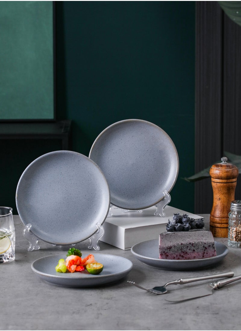 Shuer 4-Piece Safety Silicon Glaze Ceramic Dinnerware Sets 8 Inch  - Image 1