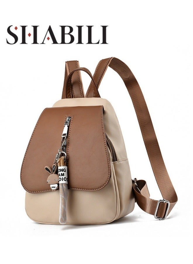 SHABILI Girls' Fashion Backpack, Women's  Contrast Color Schoolbag Back Bag College Bag, PU Leather Campus Style Tourist Bag Carry Bag for Youth, Teenager, Children, Kids, and Ladies  - Image 1