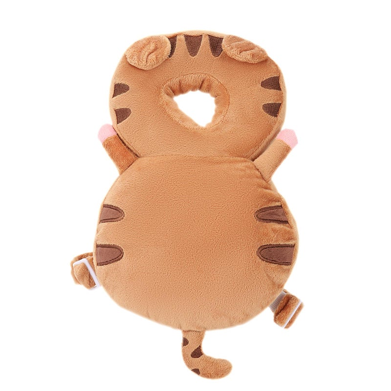 Qioo Baby Head Protection Backpack - Soft & Comfortable, Cute Cartoon Design, Tiger - Image 1