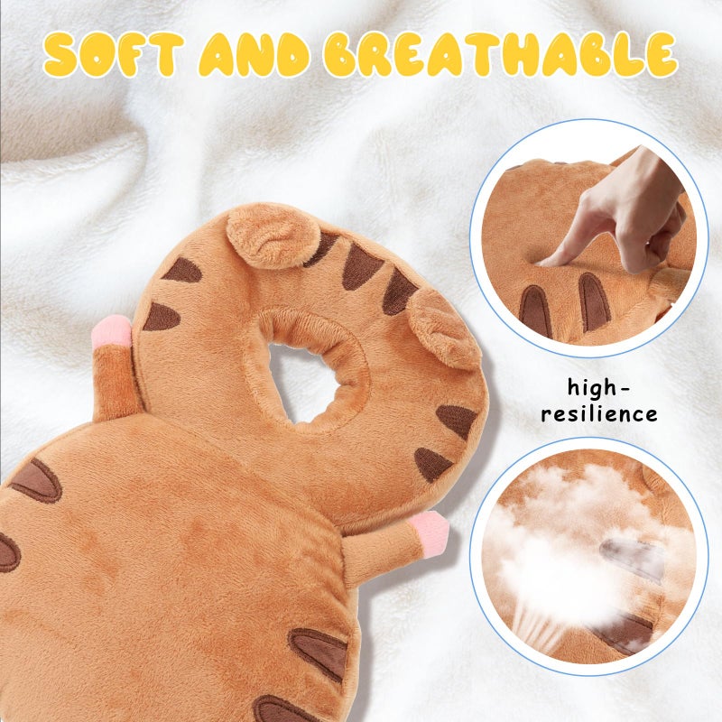 Qioo Baby Head Protection Backpack - Soft & Comfortable, Cute Cartoon Design, Tiger - Image 2