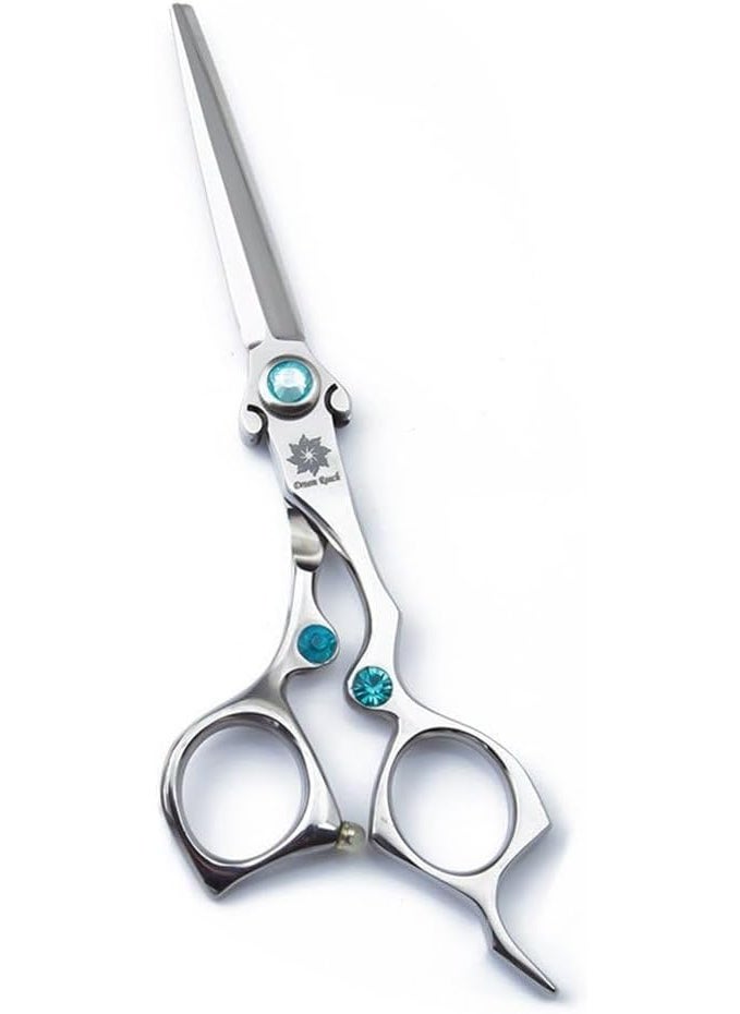 Dream Reach - 6 inch Professional Barber Razor Edge Hair Cutting ScissorsShears Adjustment Tension Screw  Hairdressing Cutting Scissor C6 inchSilver - Image 1