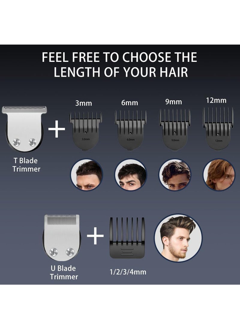 Generic Beard Trimmer for Men - 5 in 1 Kit Electric Razor, Nose Hair Trimmer with LED Display, Cordless Mustache Body Face Grooming Kit, Waterproof Rechargeable Beard Shaver  - Image 3
