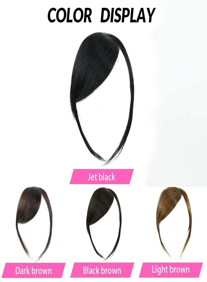 Dsoar Thick Side Bangs Clip in Bangs Real Human Hair Bang Natural Clip on Side Bangs Straight Fringe Hair Extensions(Jet Black,with Temples) - Image 5
