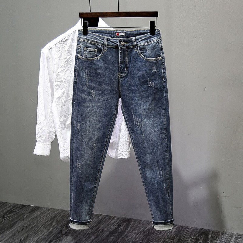 Unisex Classic Denim Jeans Loose Fit Daily Outdoor Wear - Image 1