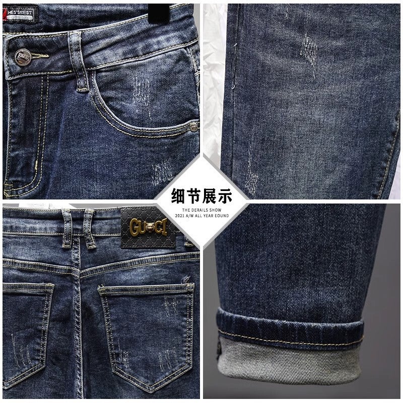 Unisex Classic Denim Jeans Loose Fit Daily Outdoor Wear - Image 3