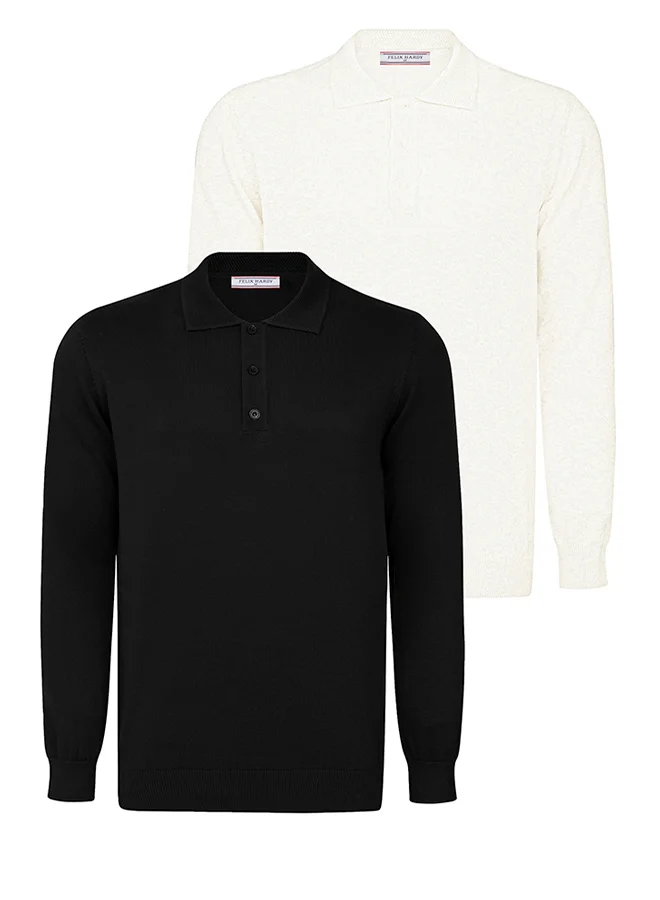 فيليكس هاردي Pullover with Polo Collar Pack of 2