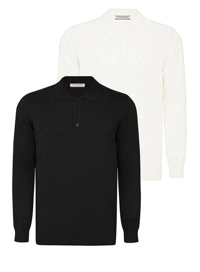 FELIX HARDY Pullover with Polo Collar Pack of 2