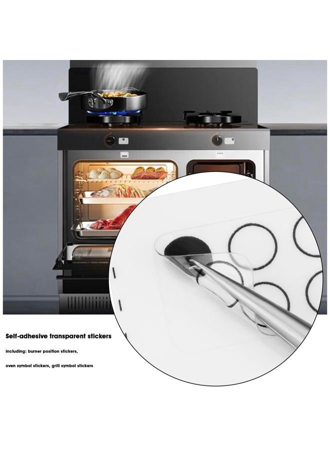 OTOTEC 2Set Cooker Stickers Burner Hob Stove Stickers Cooking Switch Sign Suitable for Stove Top Oven Marker Replacement 16x12mm 18x12mm - Image 2