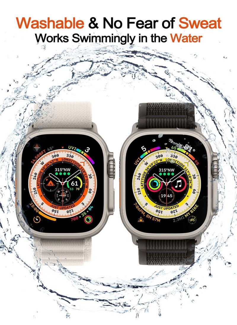 BORTONY - Apple Watch Band 38mm 40mm 41mm Alpine Loop Pack of 4 with Adjustable Sport Nylon Elastic Strap for iWatch Ultra 8 7 6 5 4 3 2 1 - Image 1