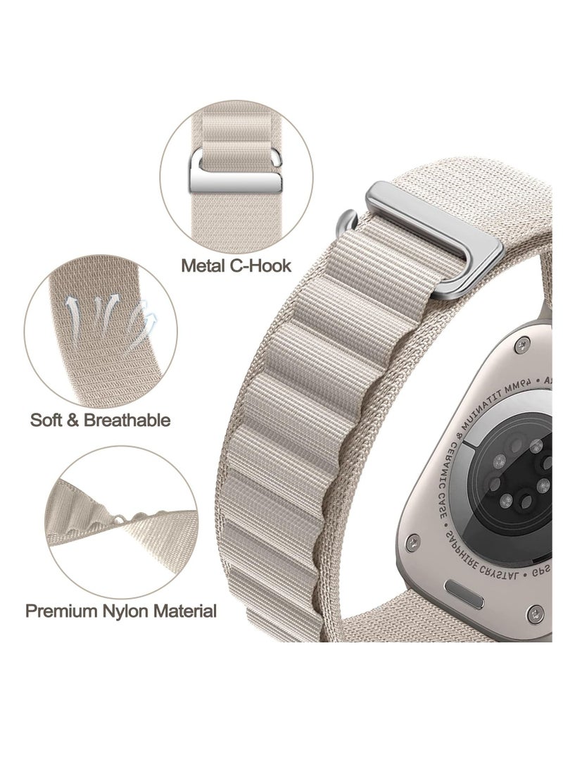 BORTONY - Apple Watch Band 38mm 40mm 41mm Alpine Loop Pack of 4 with Adjustable Sport Nylon Elastic Strap for iWatch Ultra 8 7 6 5 4 3 2 1 - Image 1