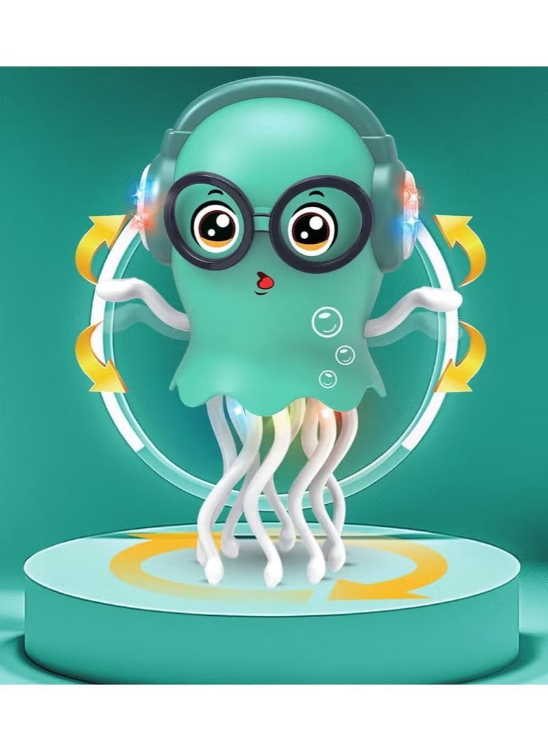 TIGER Dancing Octopus Electric Toy with LED Lights & Music | Cute Interactive Octopus Robot Toy for Kids & Adults | USB Rechargeable Moving Octopus with Colorful Light Effects & Fun Sound Effects | Engaging Indoor Play Toy, Stress Relief & Office Desk Gift for Boys, Girls & Teens - Image 3