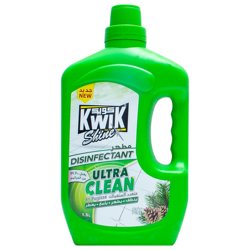 Kwik Shine All Purpose Disinfectant Ultra Clean Pine 1.5 Litre