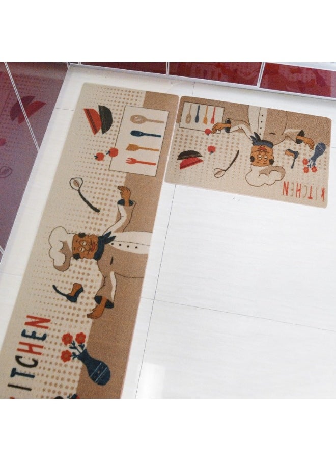 HALAMODO Floor Mat Kitchen Bedroom Bedside Non-slip and Dirt-resistant Carpet 40 x 60 cm  - Image 2