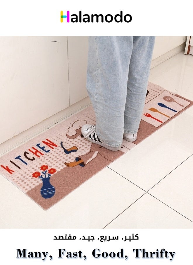 HALAMODO Floor Mat Kitchen Bedroom Bedside Non-slip and Dirt-resistant Carpet 40 x 60 cm  - Image 1