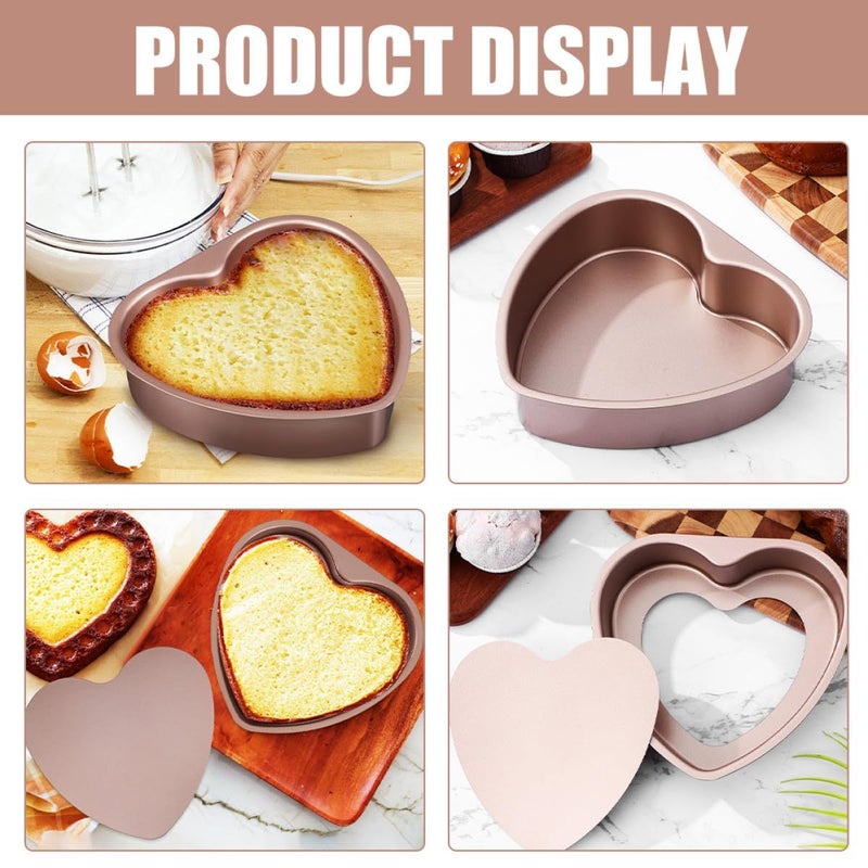 6 Inch Heart Shaped Cake Pan Carbon Steel Detachable Bottom Baking Mold for Oven - Image 5