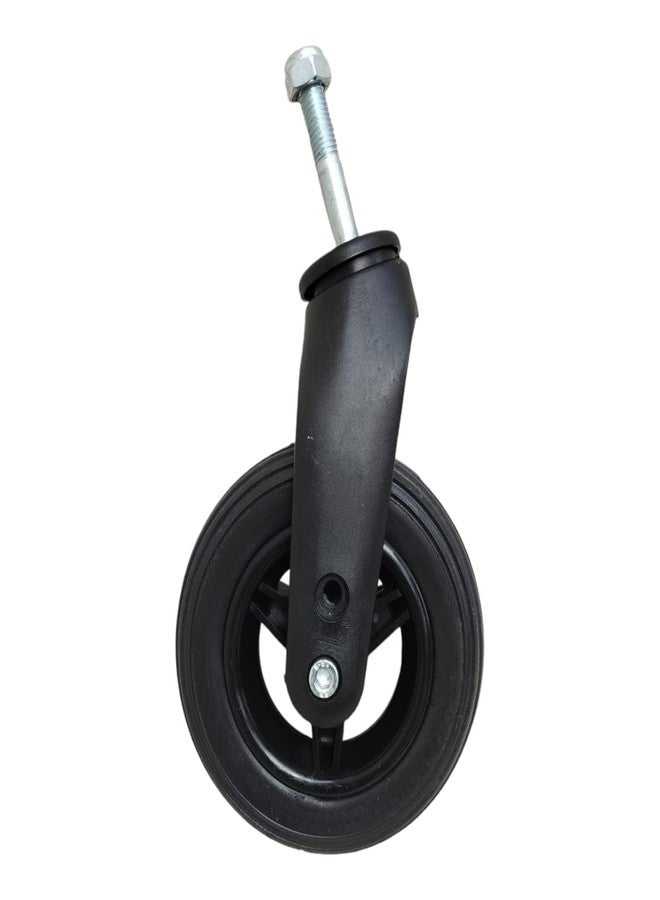 eOnekart 6 Inch (150×30) Wheelchair Wheel Complete With Fork Bearing & Nut Bolt | Height Adjustable | Black (Pack of 2) - Image 2