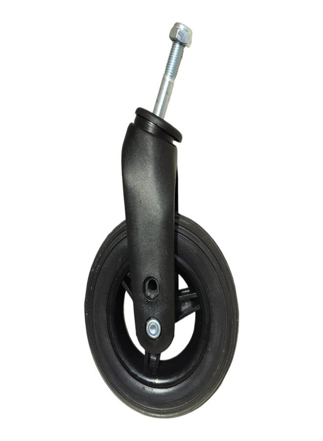 eOnekart 6 Inch (150×30) Wheelchair Wheel Complete With Fork Bearing & Nut Bolt | Height Adjustable | Black (Pack of 2) - Image 3