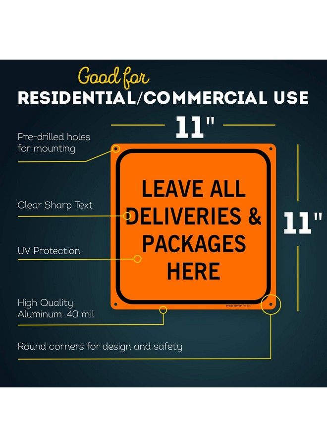 My Sign Center Leave Packages Deliveries Here Sign 12" X 12" 0.40 Aluminum Fade Resistance Indoor Outdoor Use Usa Made By My Sign Center - Image 3