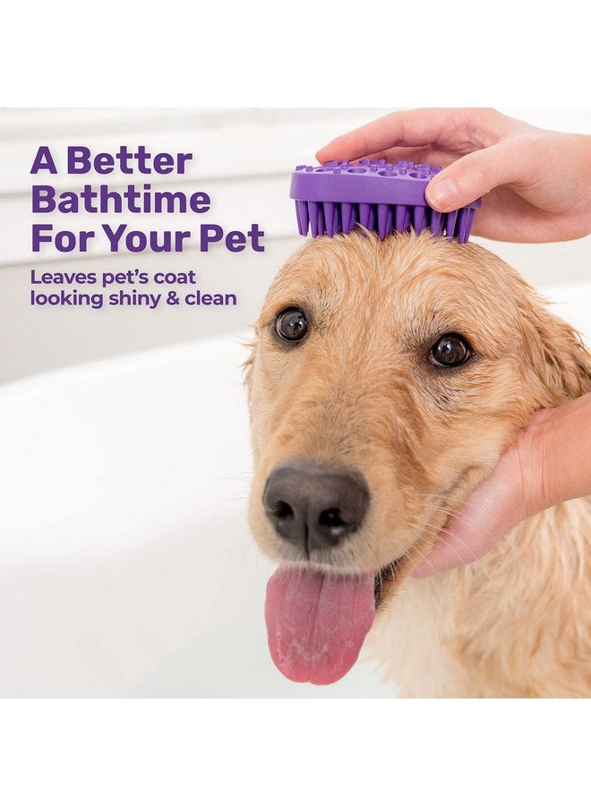 Hertzko Pet Bath & Massage Brush - Grooming Comb for Shampooing & Massaging Dogs, Cats, Small Animals w/Short or Long Hair - Long Tapered Bristles, Gently Removes Loose, Shed Fur, Bath Brush Cats (No Handle) - Image 2