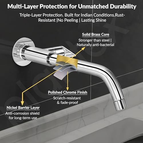 Plantex Pure Brass Sink Tap for Kitchen/Sink tap Faucet for homesink/12 inch Long spout with Water Saving nozzel - 7 Year Warranty (PAC-1811-Chrome) - Image 5