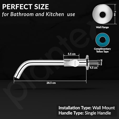 Plantex Pure Brass Sink Tap for Kitchen/Sink tap Faucet for homesink/12 inch Long spout with Water Saving nozzel - 7 Year Warranty (PAC-1811-Chrome) - Image 4