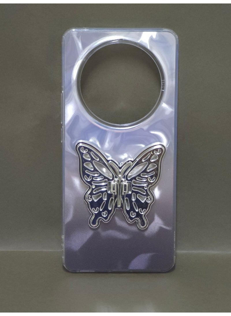 A colorful, Transparent Crystal Case Compatible With Xiaomi Redmi 14C Shockproof And Scratch-Resistant, Featuring On Him A Butterfly Design And A Built-in Stand. A Fantastic Choice for Girls And Women. - Image 4