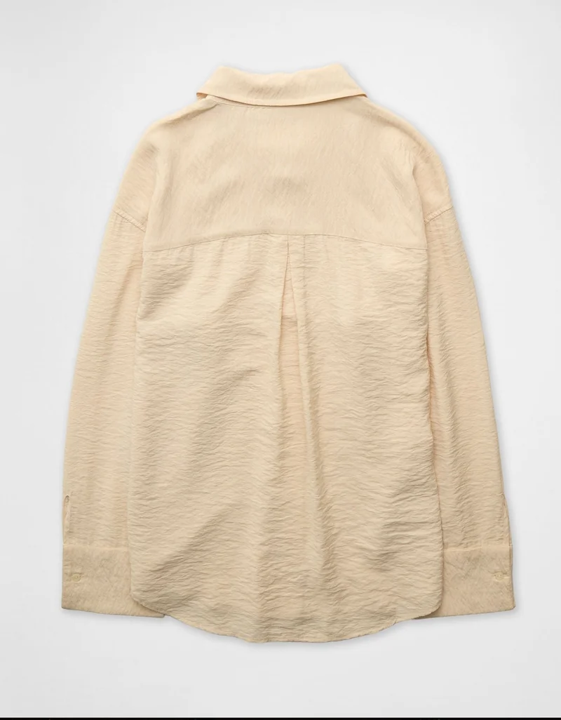 امريكان ايجل قميص فضفاض بأزرار وياقة واسعة وأطراف أكمام رسمية