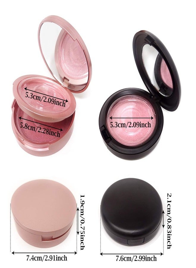 Honbay 2PCS Circle Empty Lash Case Eyelash Packaging Box Eyelash Storage Box with Mirror for Women (Single and Double Layer) - Image 2
